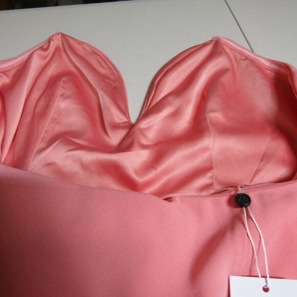 Lovers & Friends NWT Strapless M Barbie Party Pink Peach Mini Dress Sexy Kassie - Picture 8 of 12